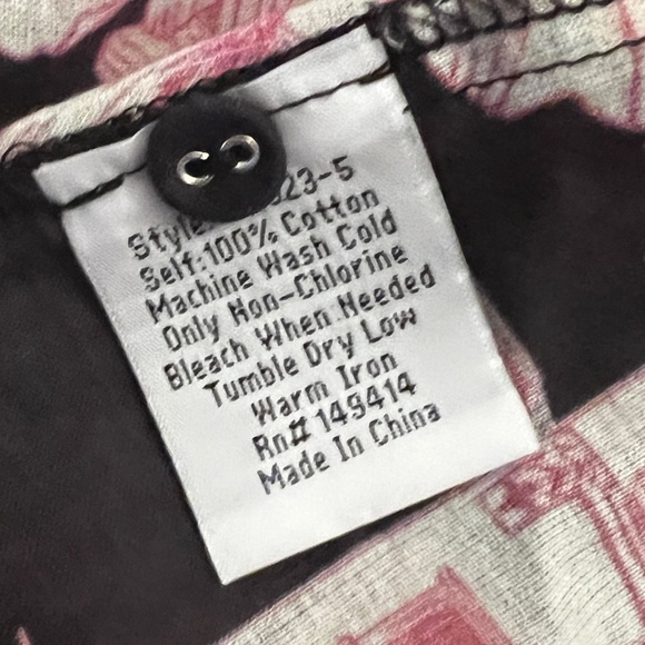 JOHNNY WAS House on The Hill Blouse Button Up Ruffle Sleeve 100% Cotton - Picture 6 of 6